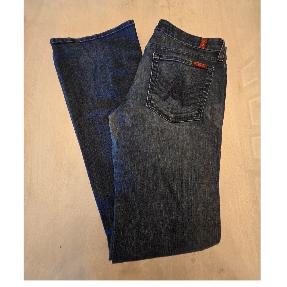 7 For All Mankind "A" Pocket Denim Jeans Women's Flare SZ 31 Y2K